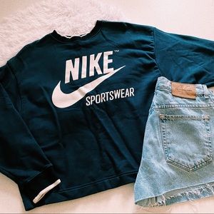 Vintage Nike Navy Varsity Crewneck Sweater